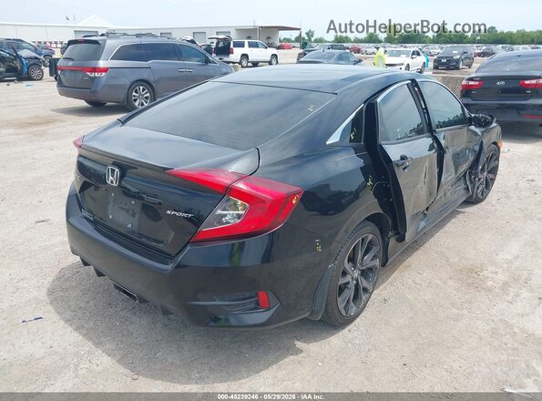 19XFC2F84KE012690 2019 HONDA CIVIC Black უკანა მარჯვენა