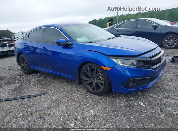 19XFC2F85KE032382 2019 HONDA CIVIC Blue Սալոնի հետևի տեսք