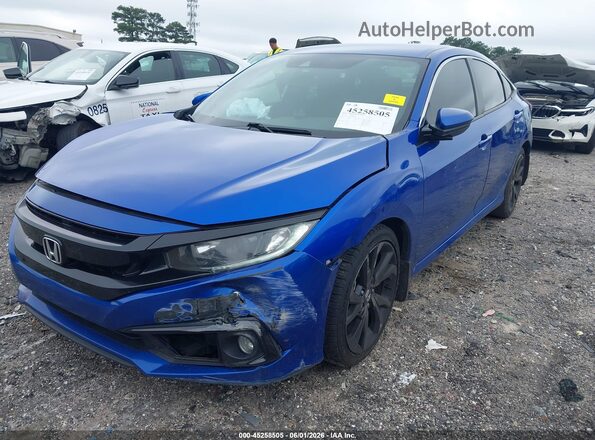 19XFC2F85KE032382 2019 HONDA CIVIC Blue Առջևի ձախ երեք քառորդ տեսարան