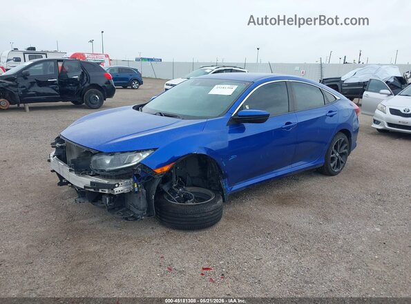 19XFC2F86KE051250 2019 HONDA CIVIC Синий Передняя левая четверть