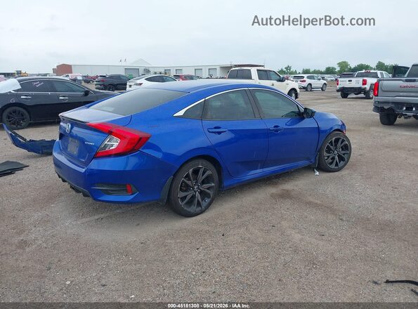 19XFC2F86KE051250 2019 HONDA CIVIC Синий Задняя правая четверть