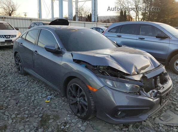 19XFC2F88KE201939 2019 HONDA CIVIC Серый Передняя правая четверть