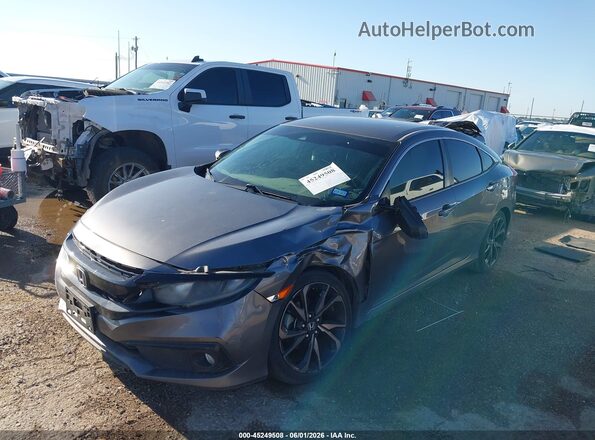 19XFC2F89KE040369 2019 HONDA CIVIC Gray Przód lewy