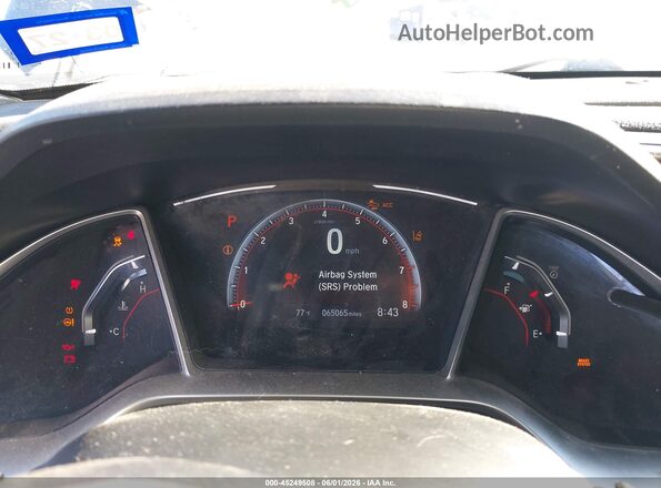 19XFC2F89KE040369 2019 HONDA CIVIC Gray Widok tylnych siedzeń