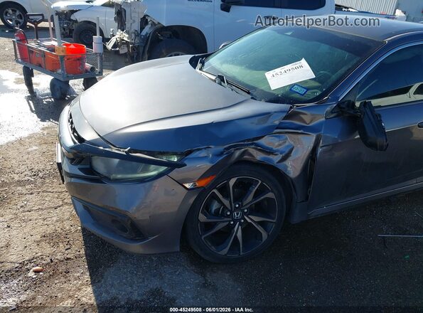 19XFC2F89KE040369 2019 HONDA CIVIC Gray Widok z przodu