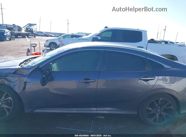 19XFC2F89KE040369 2019 HONDA CIVIC Gray Widok wnętrza 360 stopni