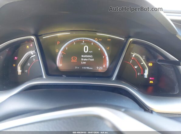 19XFC2F8XKE016128 2019 HONDA CIVIC Black Vista de los asientos traseros