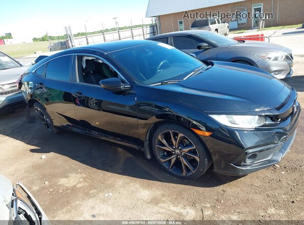 19XFC2F8XKE016128 2019 HONDA CIVIC Black Vista interior trasera