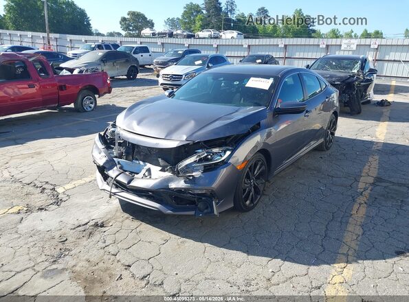 19XFC2F8XLE024845 2020 HONDA CIVIC Gray Vista tres cuartos delantera izquierda