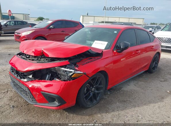 19XFL2H84RE006752 2024 HONDA CIVIC Red Առջևի ձախ երեք քառորդ տեսարան