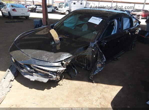 19XFL2H85SE029415 2025 HONDA CIVIC Black წინა მარცხენა ხედი სამი მეოთხედიდან