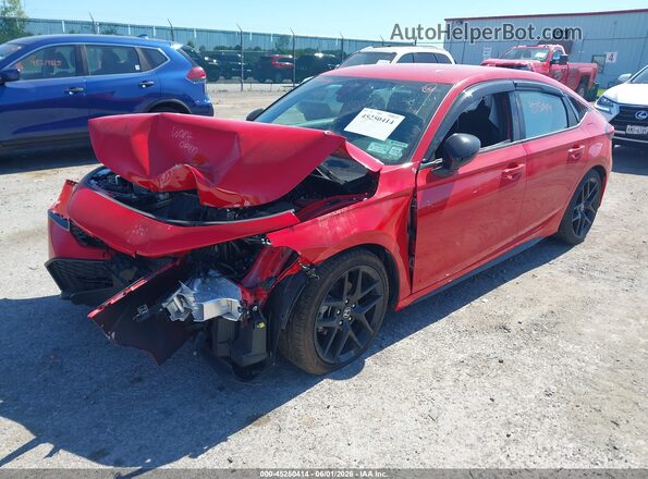19XFL2H88SE002189 2025 HONDA CIVIC Red Առջևի ձախ երեք քառորդ տեսարան