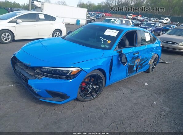 19XFL2H89NE024559 2022 HONDA CIVIC Light Blue Առջևի ձախ երեք քառորդ տեսարան
