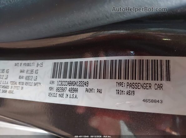 1C3CCCAB0GN122249 2016 CHRYSLER 200 Gray Engine compartment view