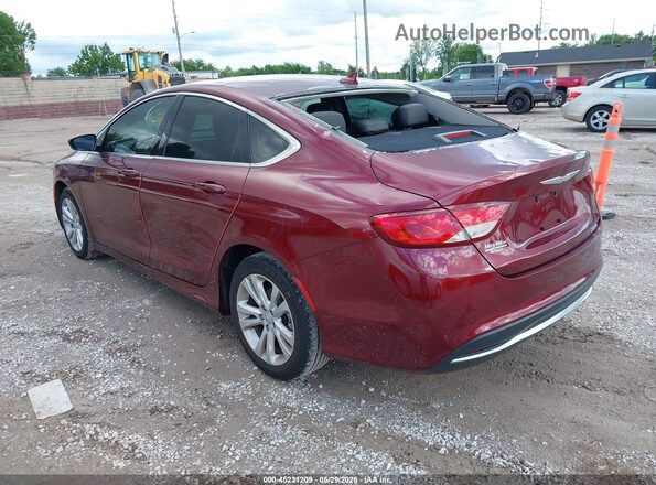 1C3CCCAB0GN129167 2016 CHRYSLER 200 Maroon Tył lewy