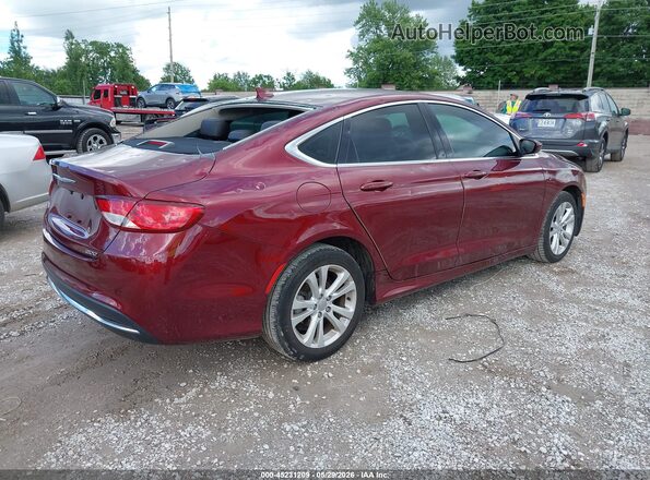 1C3CCCAB0GN129167 2016 CHRYSLER 200 Maroon Tył prawy