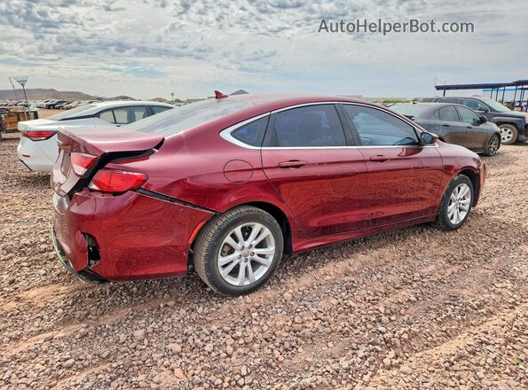 1C3CCCAB1GN166096 2016 CHRYSLER 200 Бордовый Задняя правая четверть