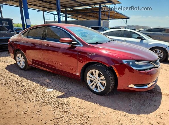 1C3CCCAB1GN166096 2016 CHRYSLER 200 Бордовый Передняя правая четверть