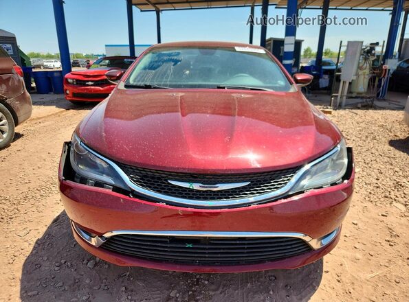 1C3CCCAB1GN166096 2016 CHRYSLER 200 Бордовый Вид спереди