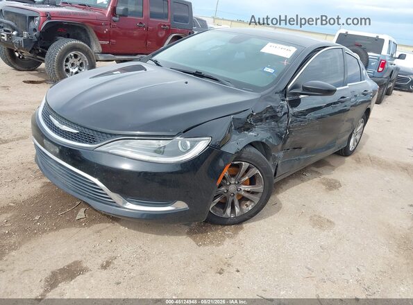 1C3CCCAB2GN152661 2016 CHRYSLER 200 Black Առջևի ձախ երեք քառորդ տեսարան