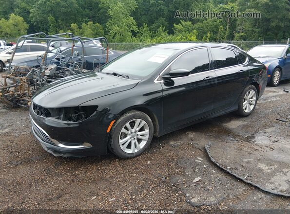 1C3CCCAB6HN507560 2017 CHRYSLER 200 Black Առջևի ձախ երեք քառորդ տեսարան