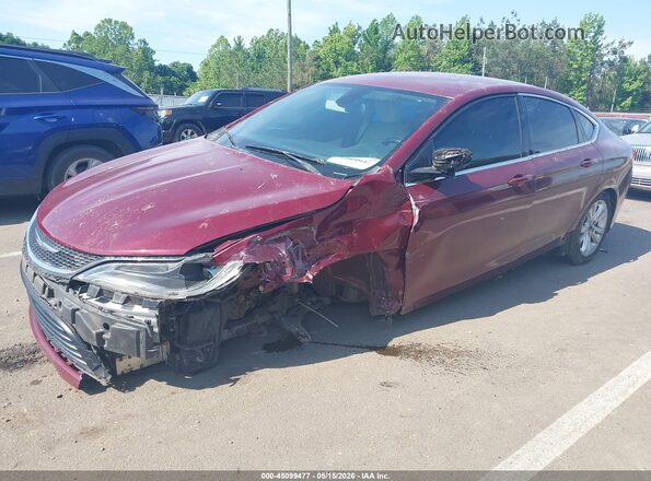 1C3CCCFB9GN194303 2016 CHRYSLER 200 Maroon Widok z przodu