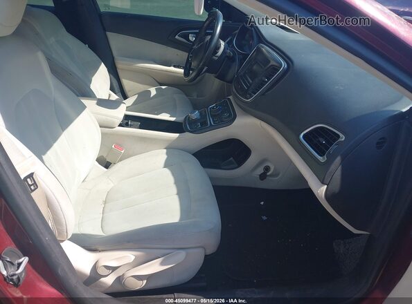 1C3CCCFB9GN194303 2016 CHRYSLER 200 Maroon Widok wnętrza z przodu
