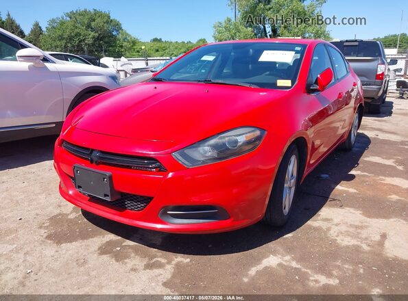 1C3CDFBB3GD689770 2016 DODGE DART Red წინა მარცხენა ხედი სამი მეოთხედიდან