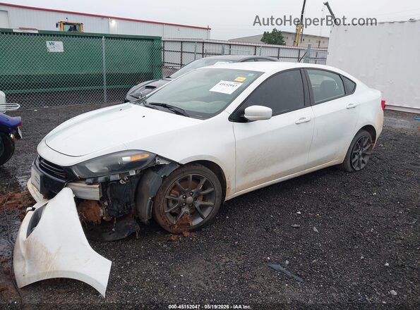 1C3CDFBB5GD505557 2016 DODGE DART White Առջևի ձախ երեք քառորդ տեսարան