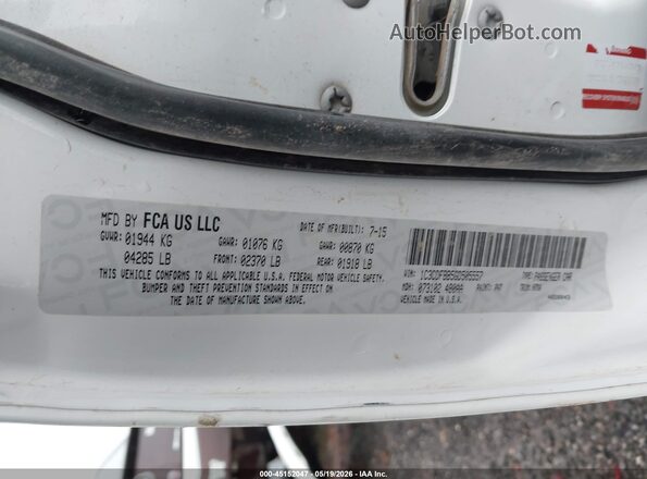 1C3CDFBB5GD505557 2016 DODGE DART White Շարժիչի բաժամունքի տեսք