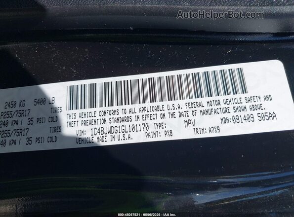 1C4BJWDG1GL101170 2016 JEEP WRANGLER UNLIMITED Black Engine compartment view