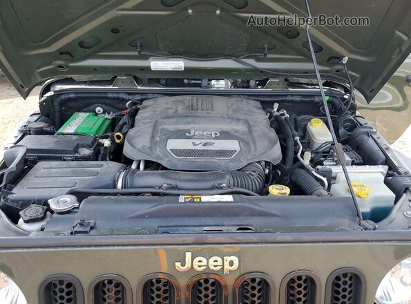 1C4BJWDG1GL130068 2016 JEEP WRANGLER Зеленый Вид задней части салона