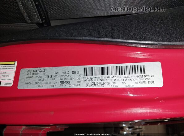 1C4BJWDG4JL849287 2018 JEEP WRANGLER Red Vista del compartimento del motor