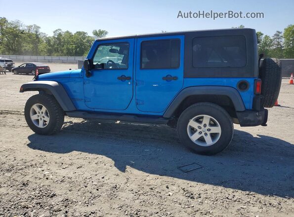 1C4BJWDG7GL247699 2016 JEEP WRANGLER Blue Trasero izquierdo