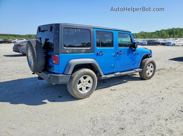 1C4BJWDG7GL247699 2016 JEEP WRANGLER Blue Trasero derecho