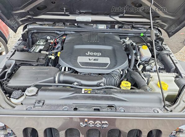 1C4BJWDG8HL730717 2017 JEEP WRANGLER Gray Widok komory silnika