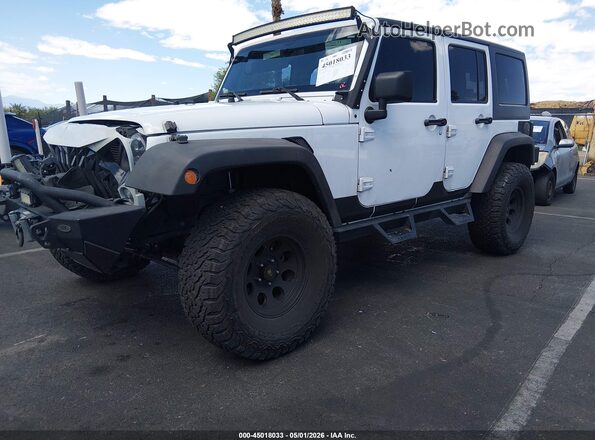 1C4BJWDG8HL747372 2017 JEEP WRANGLER UNLIMITED White წინა მარცხენა ხედი სამი მეოთხედიდან