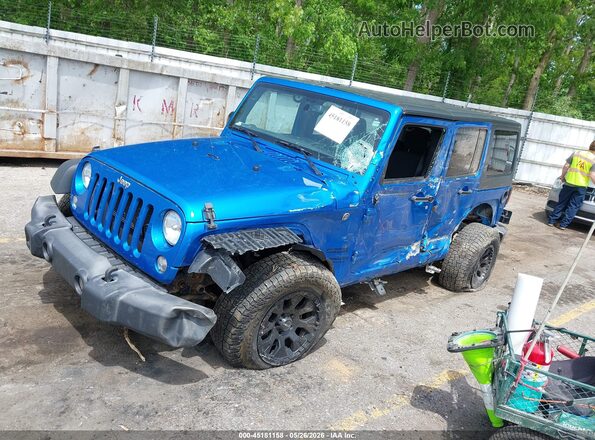 1C4BJWDG9GL301181 2016 JEEP WRANGLER UNLIMITED Blue Передня ліва чверть