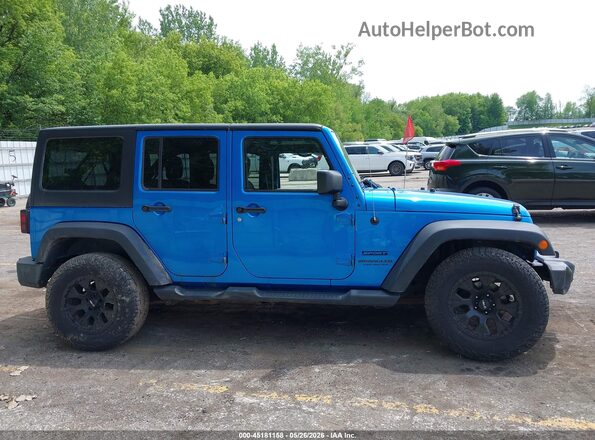 1C4BJWDG9GL301181 2016 JEEP WRANGLER UNLIMITED Blue Вид задньої частини салону