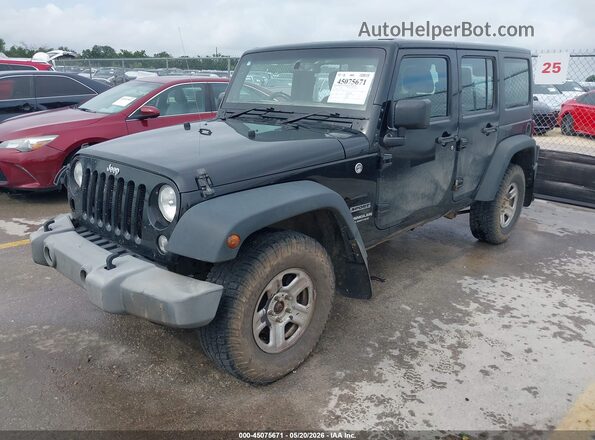 1C4BJWKG1GL203541 2016 JEEP WRANGLER UNLIMITED Black წინა მარცხენა ხედი სამი მეოთხედიდან
