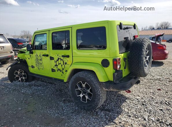 1C4HJWFG6GL322836 2016 JEEP WRANGLER Зеленый Задняя левая четверть