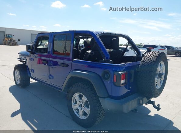 1C4HJXDG1JW281398 2018 JEEP WRANGLER UNLIMITED Синий Задняя левая четверть
