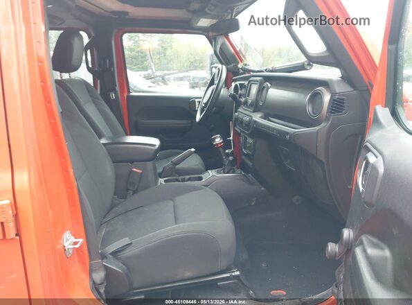 1C4HJXDG2JW305076 2018 JEEP WRANGLER UNLIMITED Orange Front interior view