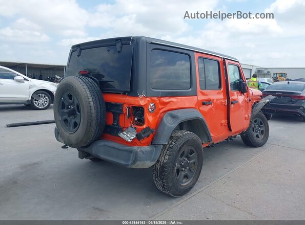 1C4HJXDG2KW508910 2019 JEEP WRANGLER UNLIMITED Оранжевый Задняя правая четверть