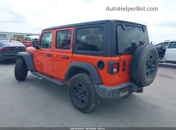 1C4HJXDG2KW508910 2019 JEEP WRANGLER UNLIMITED Оранжевый Задняя левая четверть
