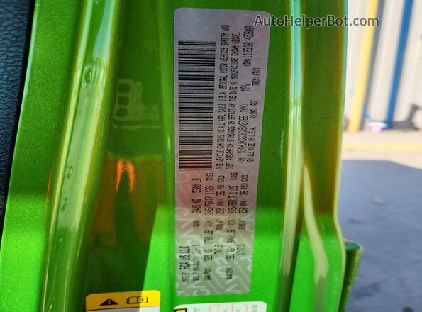 1C4HJXDG3KW508768 2019 JEEP WRANGLER Зеленый Вид наклейки с VIN-кодом