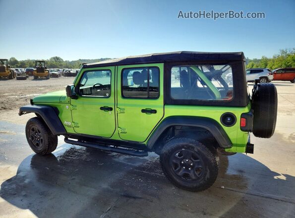 1C4HJXDG3KW508768 2019 JEEP WRANGLER Зеленый Задняя левая четверть