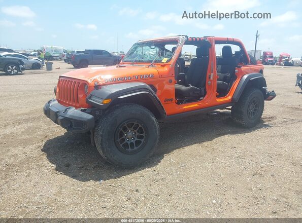 1C4HJXDG4PW647069 2023 JEEP WRANGLER Orange Vista tres cuartos delantera izquierda