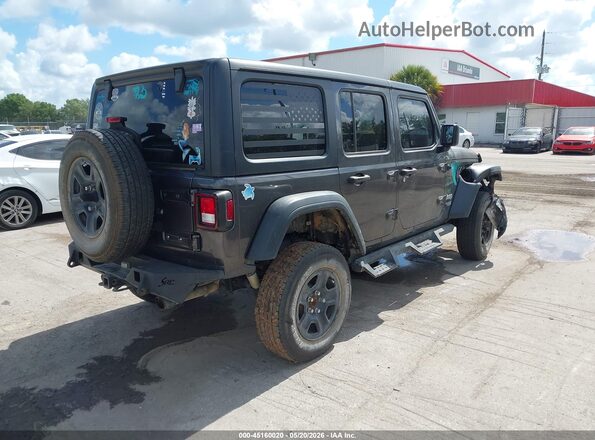 1C4HJXDG7JW113667 2018 JEEP WRANGLER UNLIMITED Gray Trasero derecho