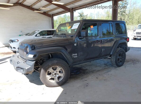 1C4HJXDN0LW155339 2020 JEEP WRANGLER UNLIMITED Серый Передняя левая четверть